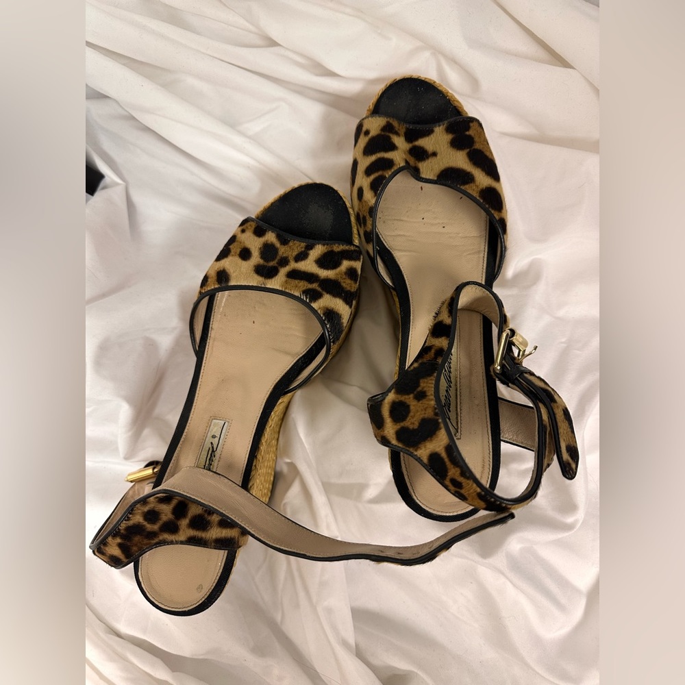 Brian Atwood animal print sandals